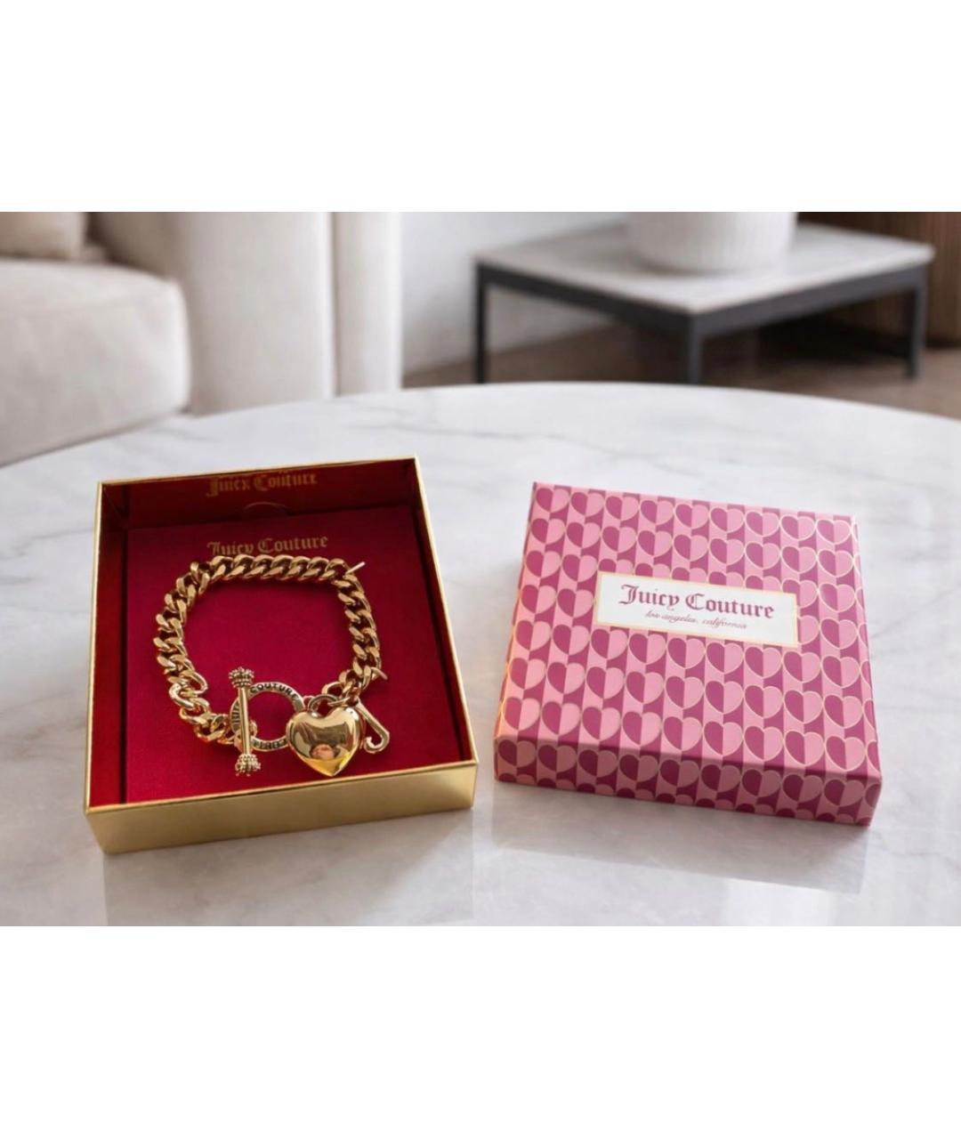 JUICY COUTURE Золотой металлический браслет, фото 3