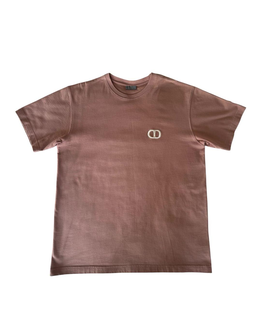 CHRISTIAN DIOR Коралловая хлопковая футболка, фото 5