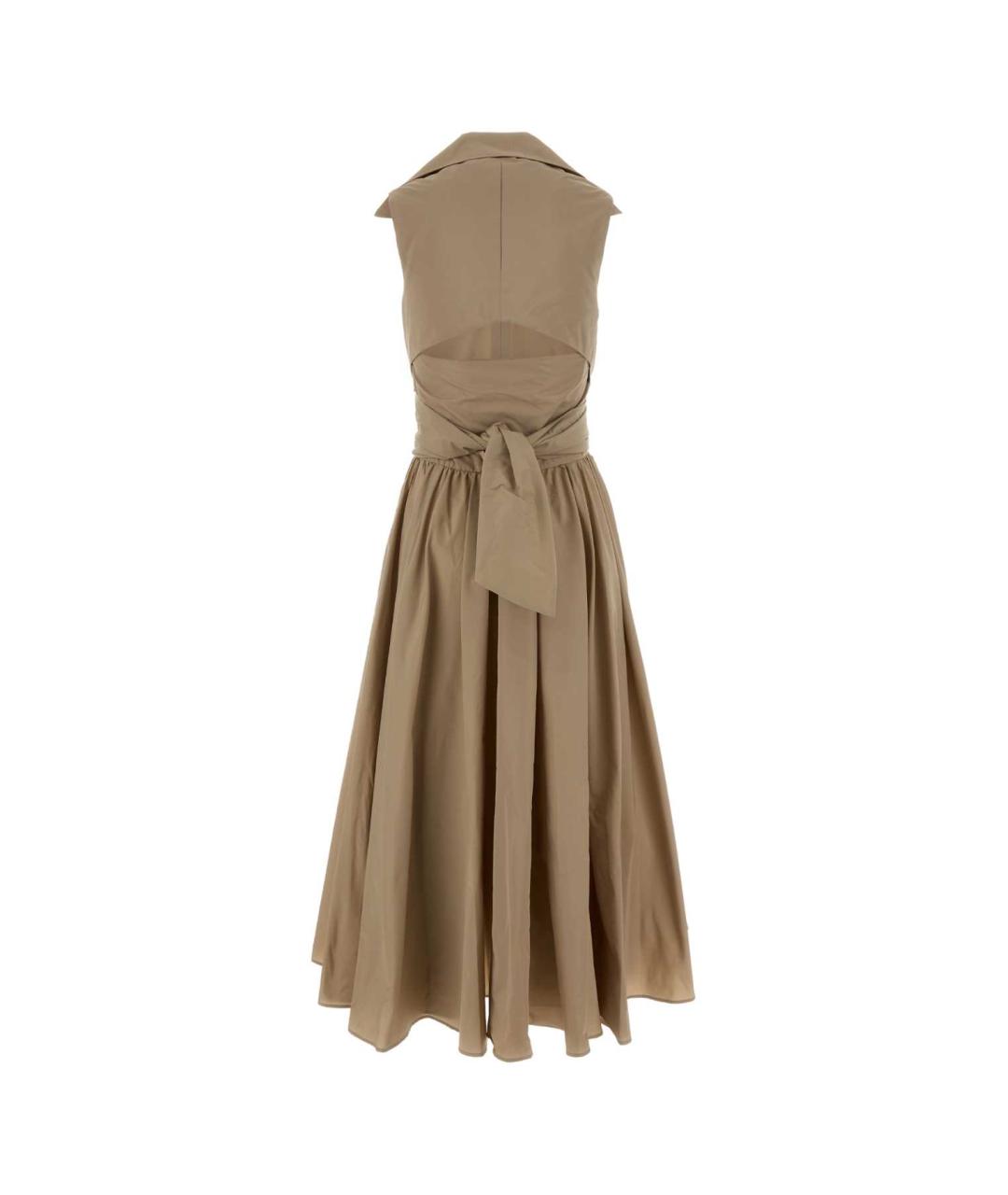 PATOU Бежевое полиэстеровое повседневное платье, фото 2