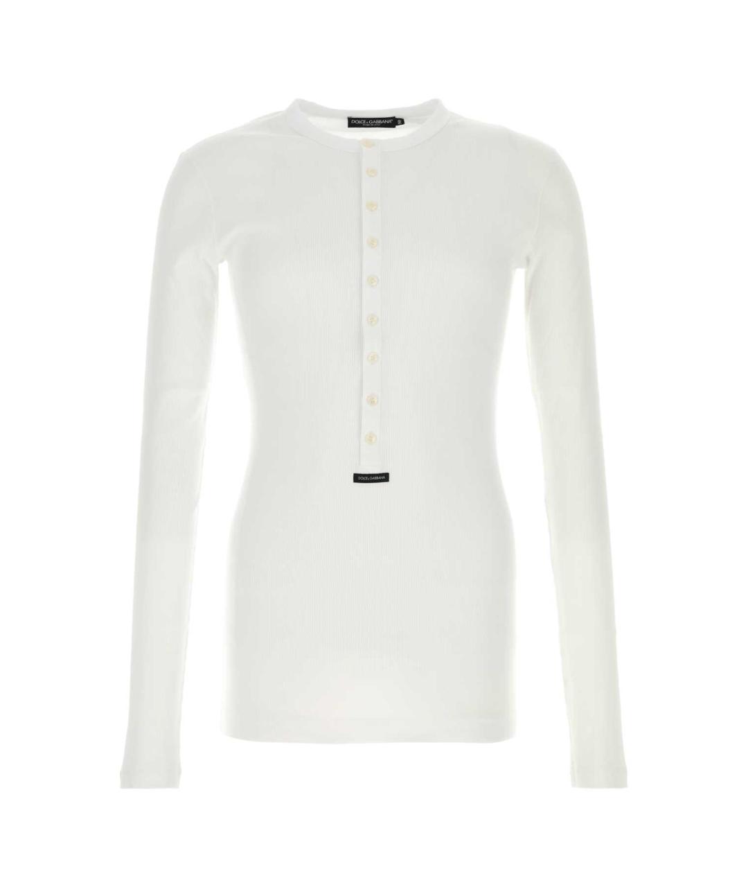 DOLCE&GABBANA Белый хлопковый джемпер / свитер, фото 1