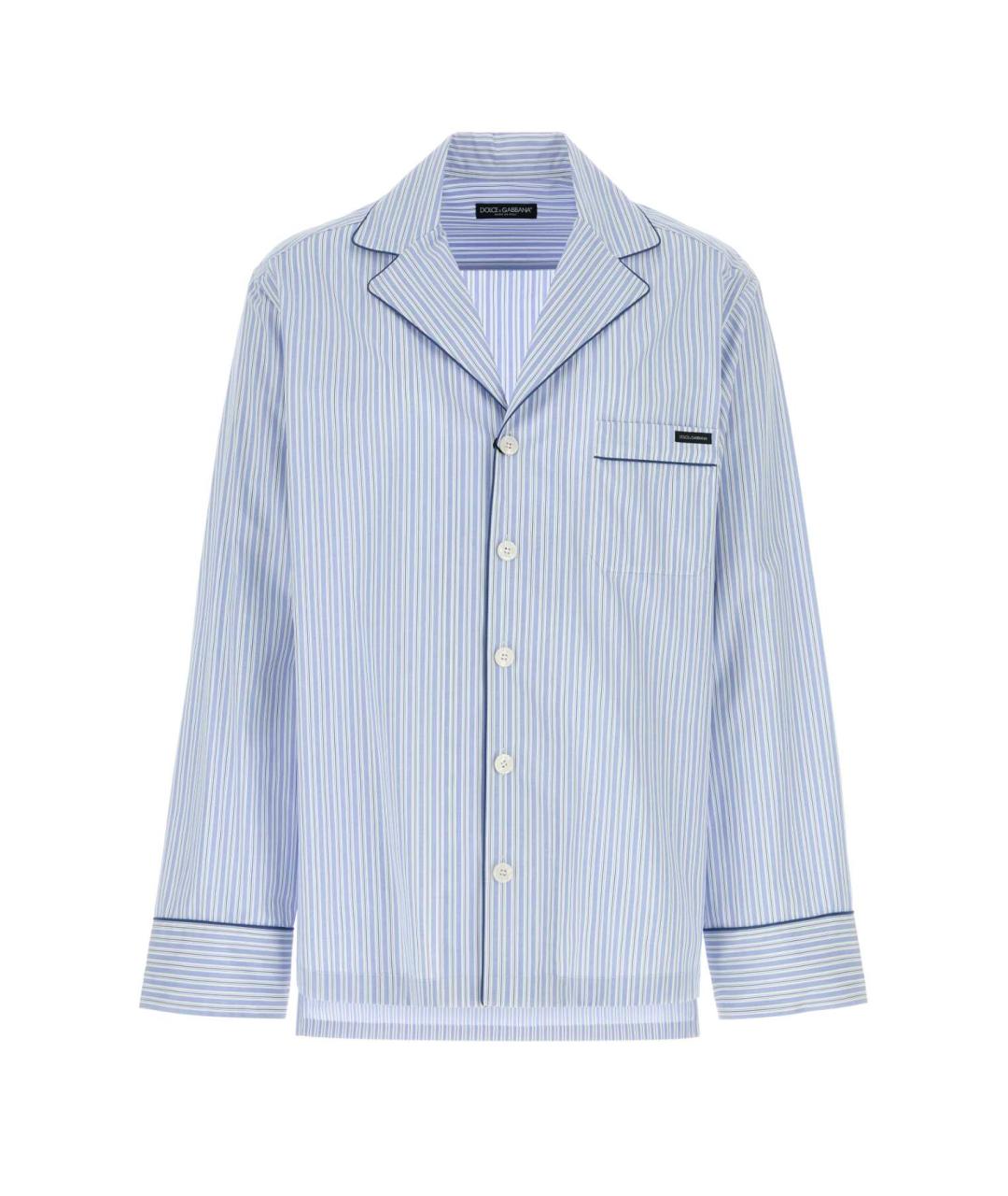 DOLCE&GABBANA Голубая хлопковая кэжуал рубашка, фото 1