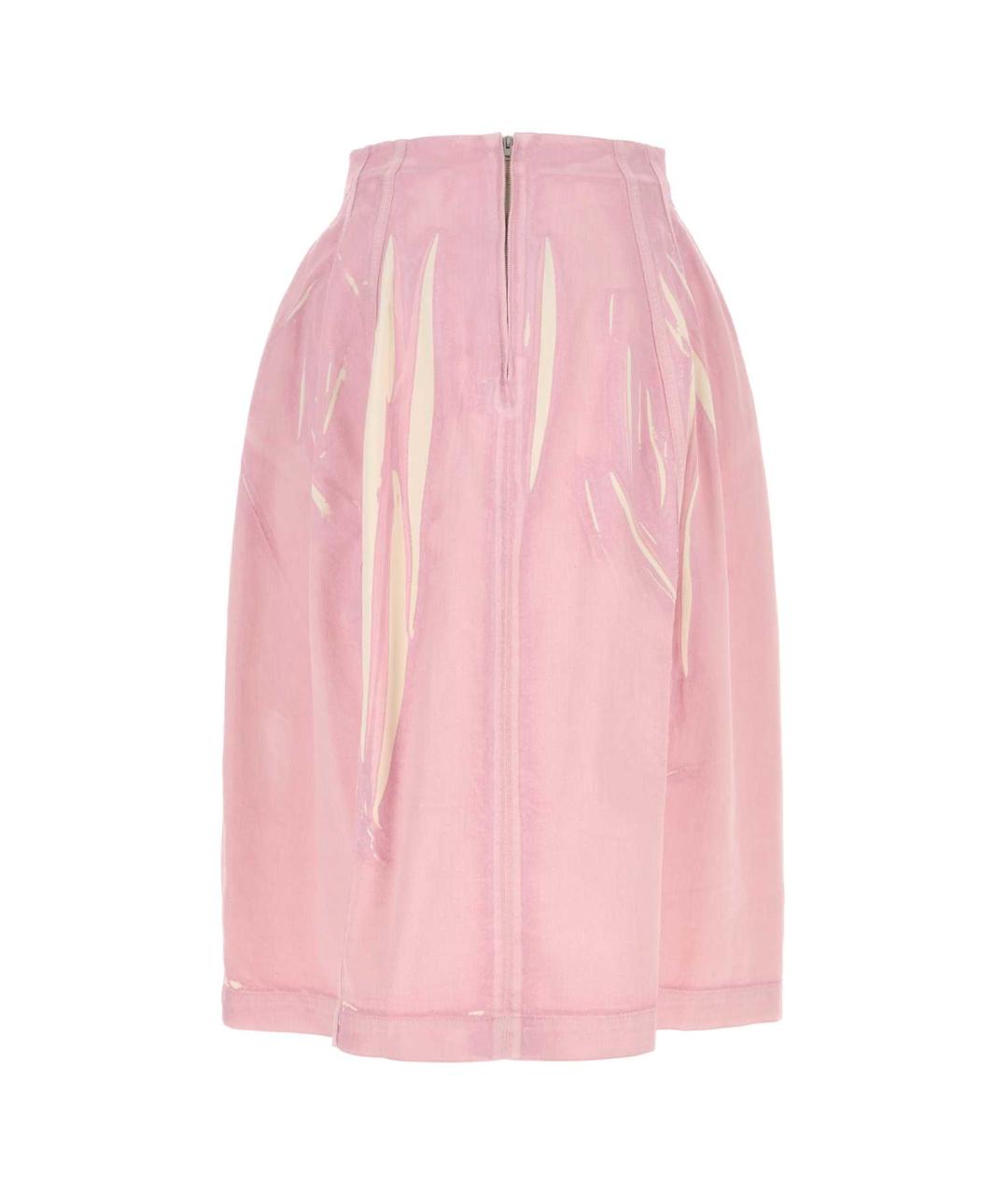 MARNI Розовая хлопковая юбка миди, фото 2