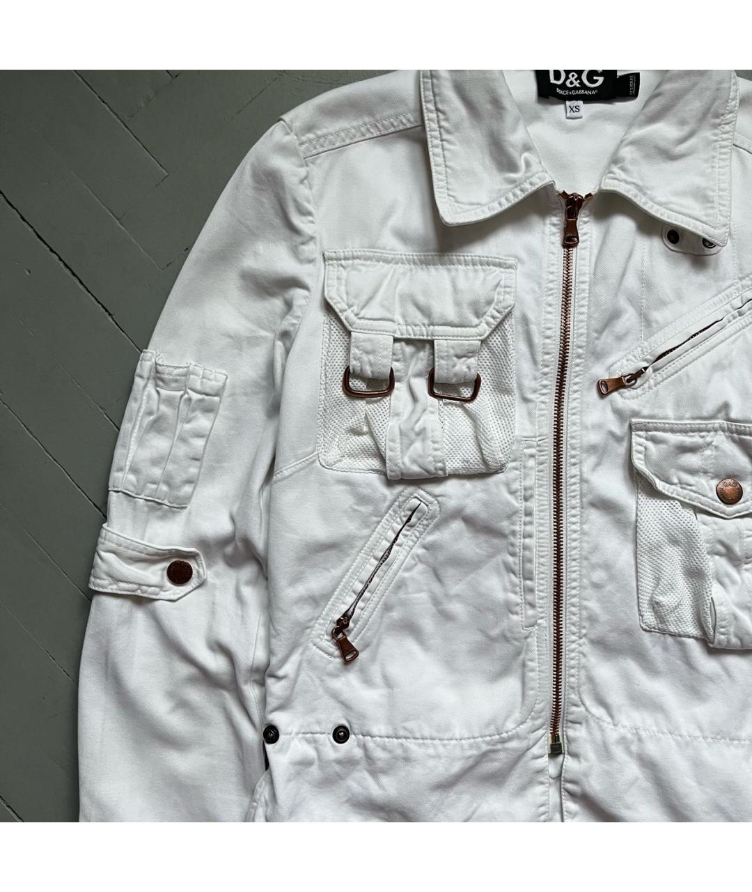DOLCE&GABBANA Белая хлопковая куртка, фото 3