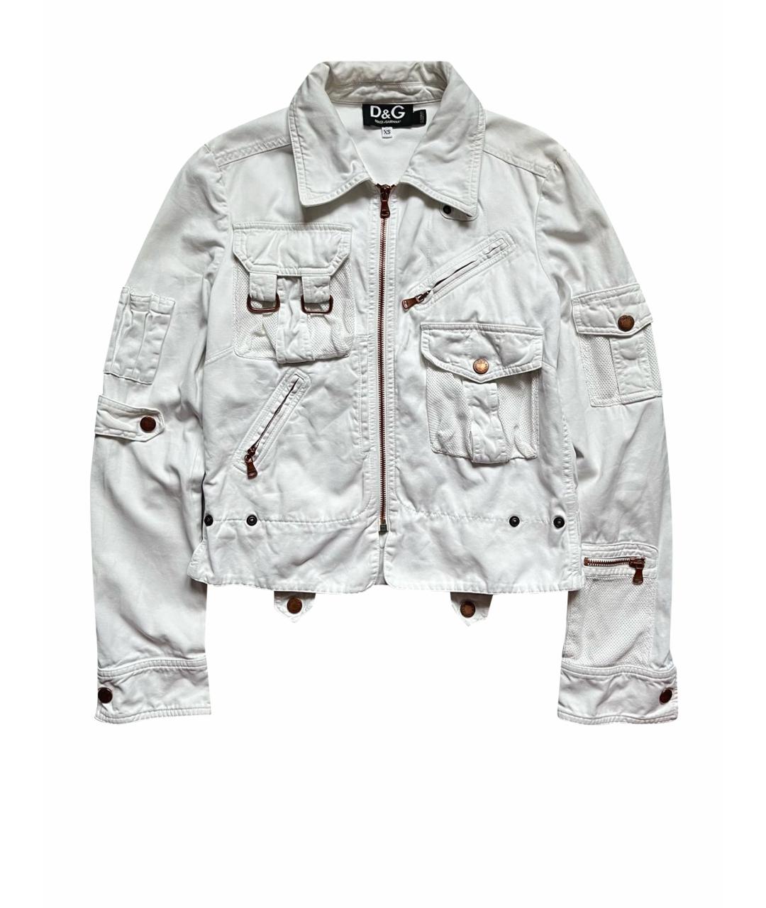 DOLCE&GABBANA Белая хлопковая куртка, фото 1