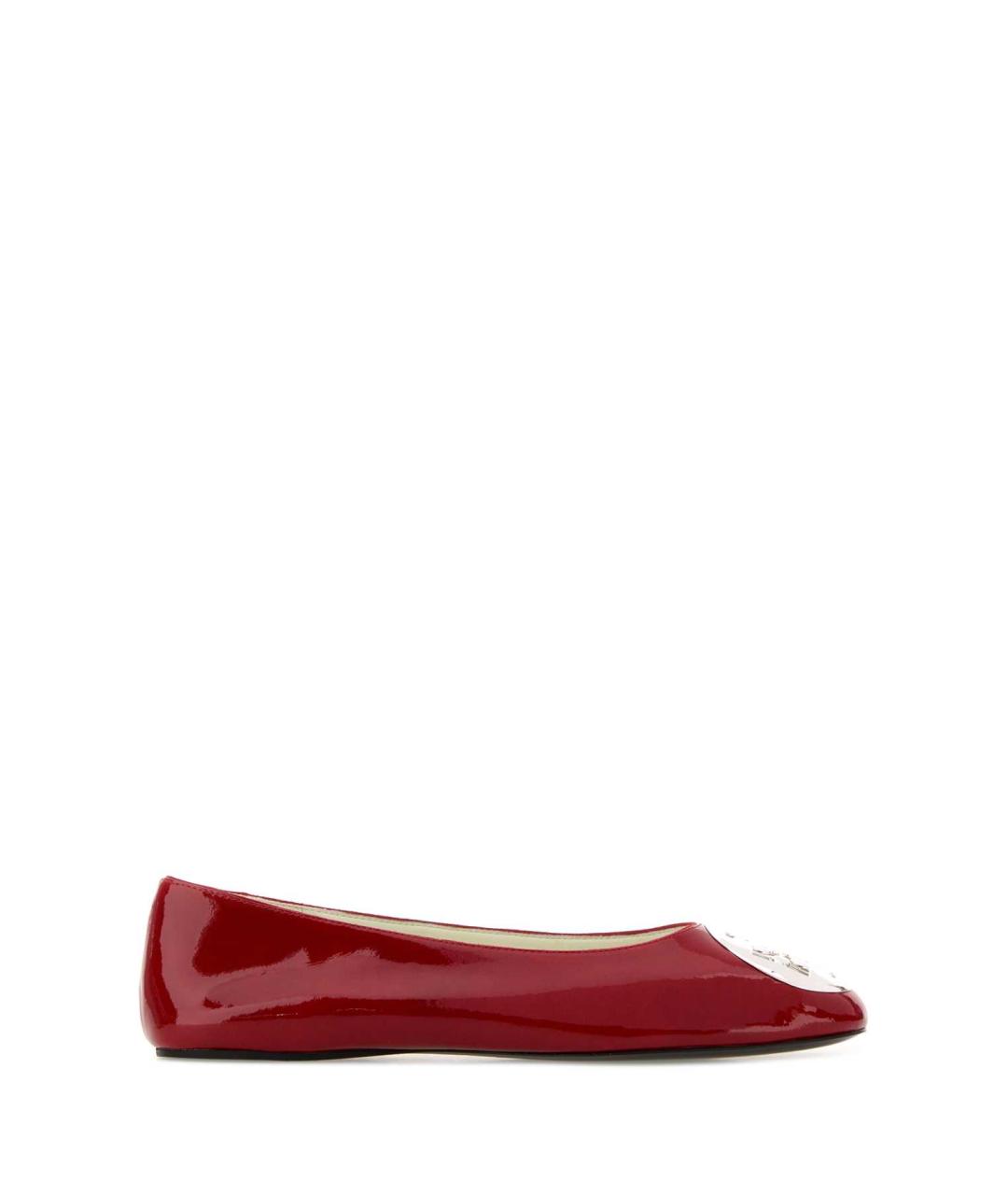 TORY BURCH Красные кожаные балетки, фото 1