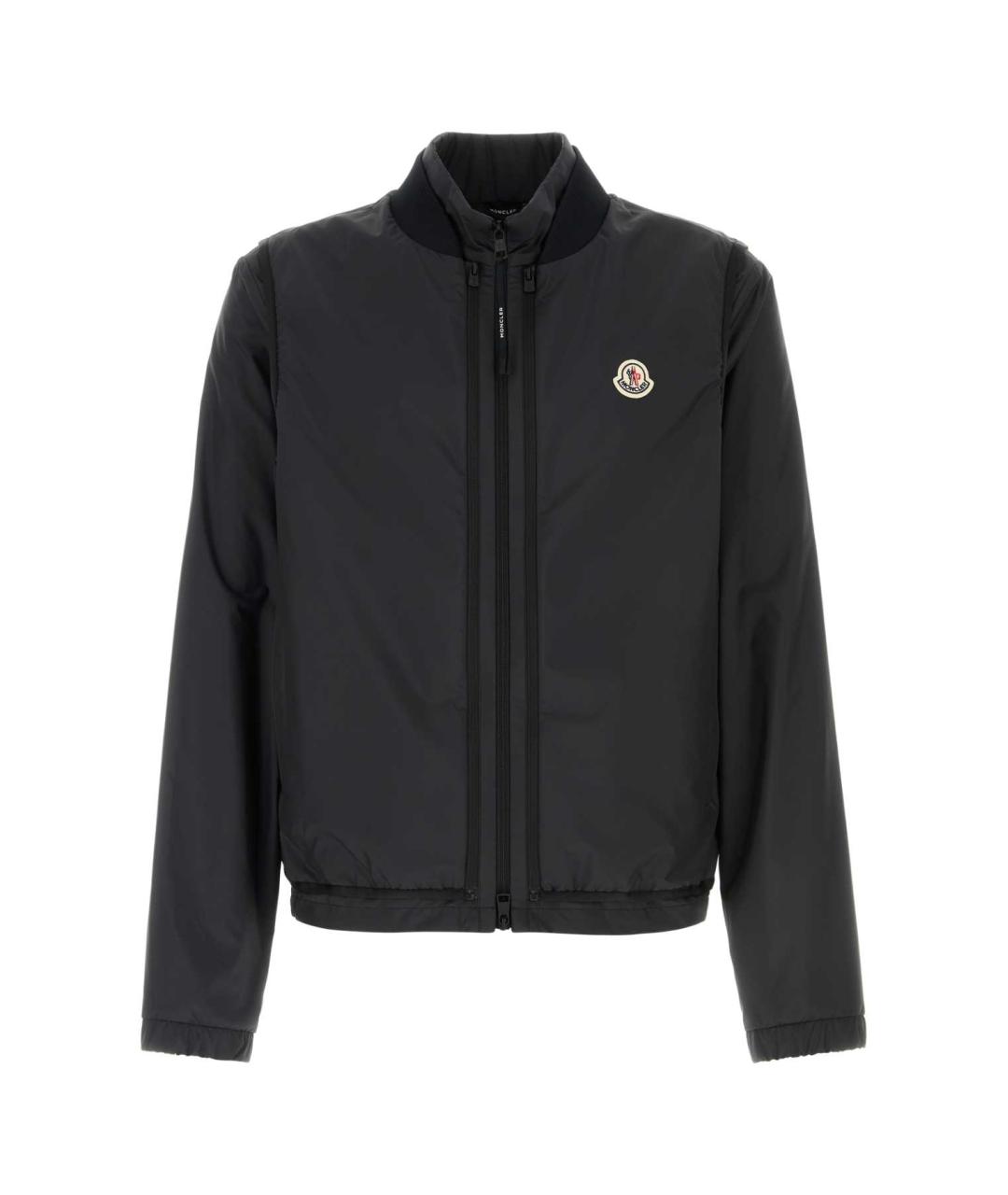 MONCLER Черная полиэстеровая куртка, фото 1