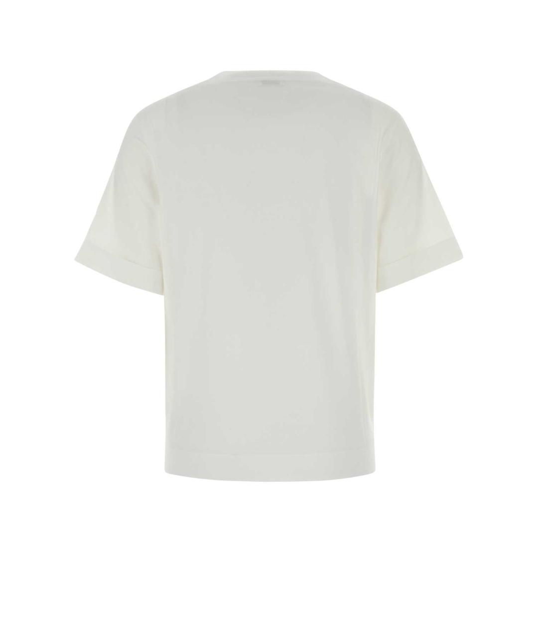 BRUNELLO CUCINELLI Белая хлопковая футболка, фото 2