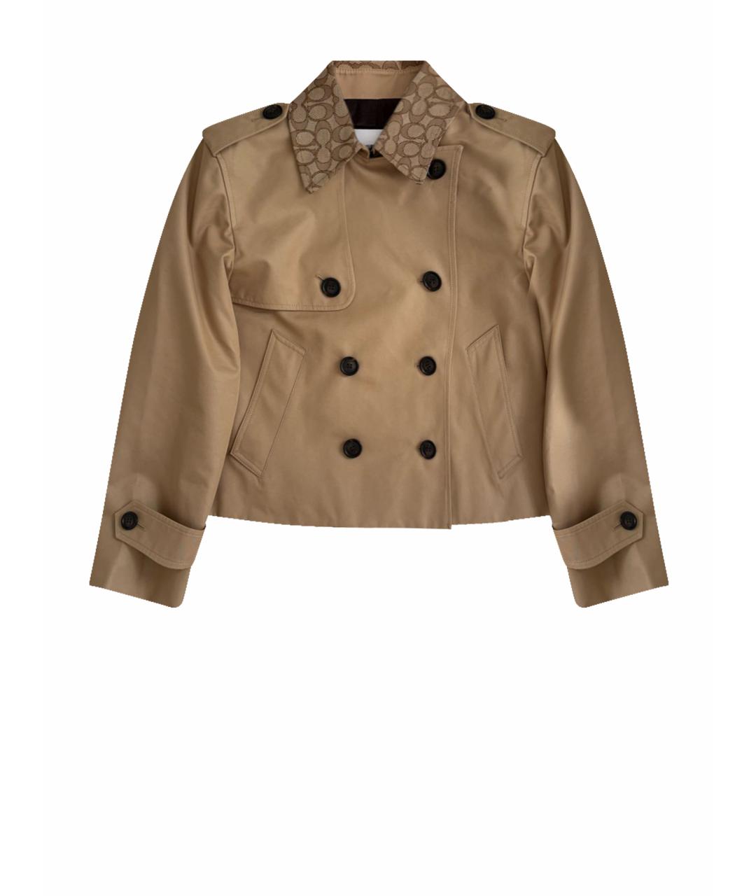 COACH Бежевый хлопковый тренч/плащ, фото 6