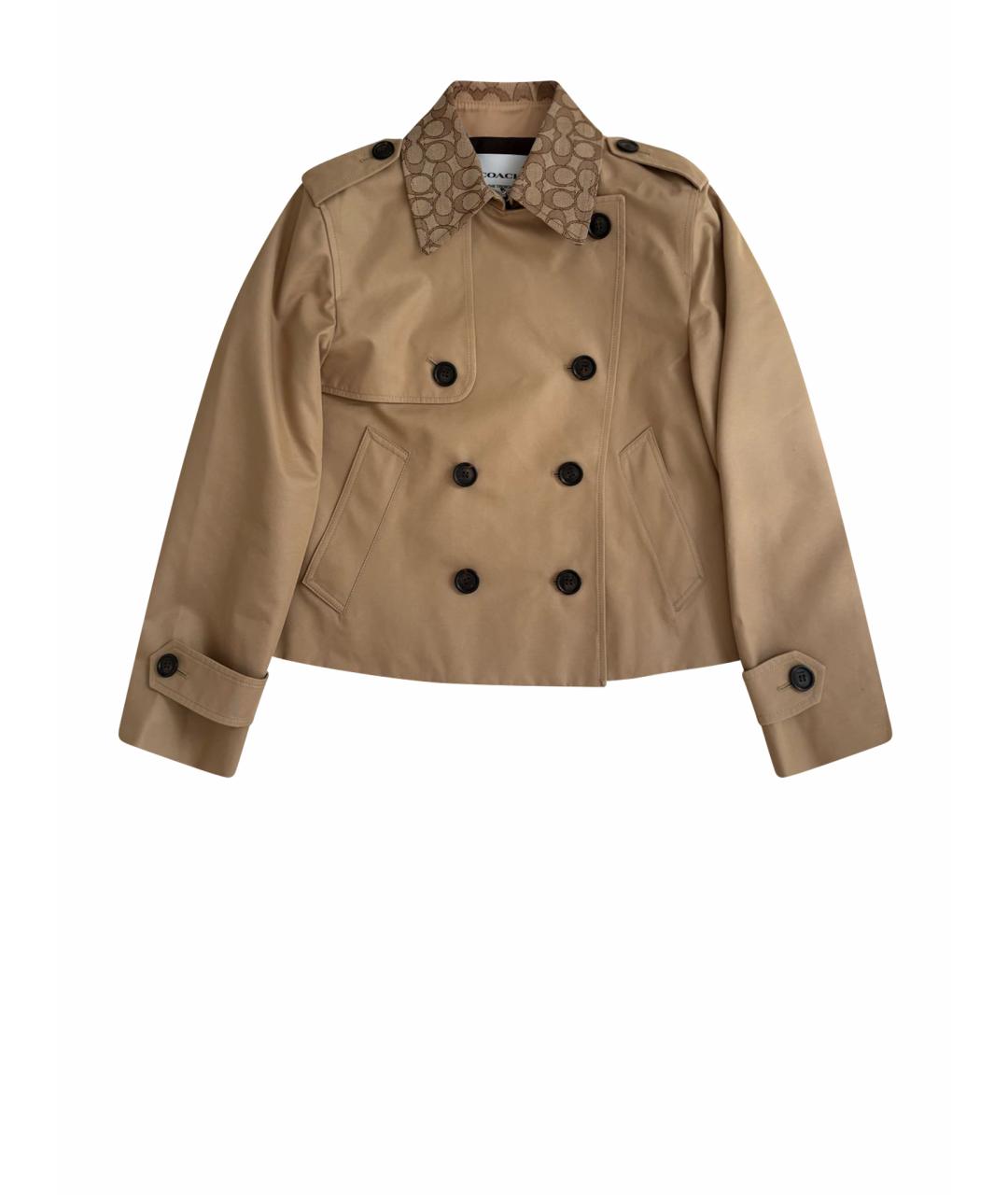 COACH Бежевый хлопковый тренч/плащ, фото 1