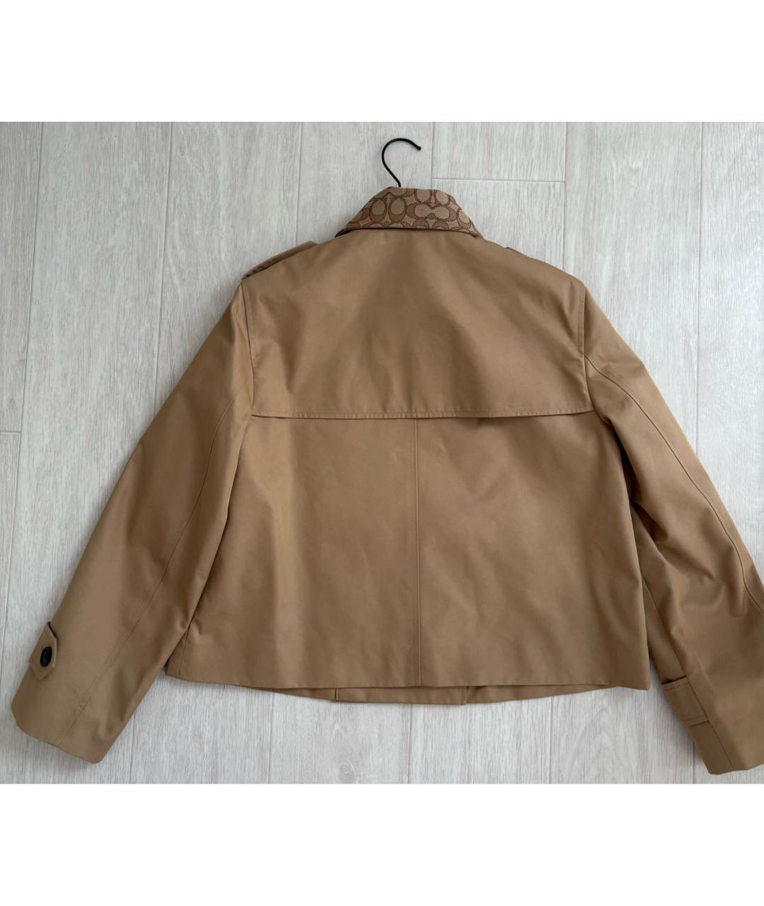 COACH Бежевый хлопковый тренч/плащ, фото 2