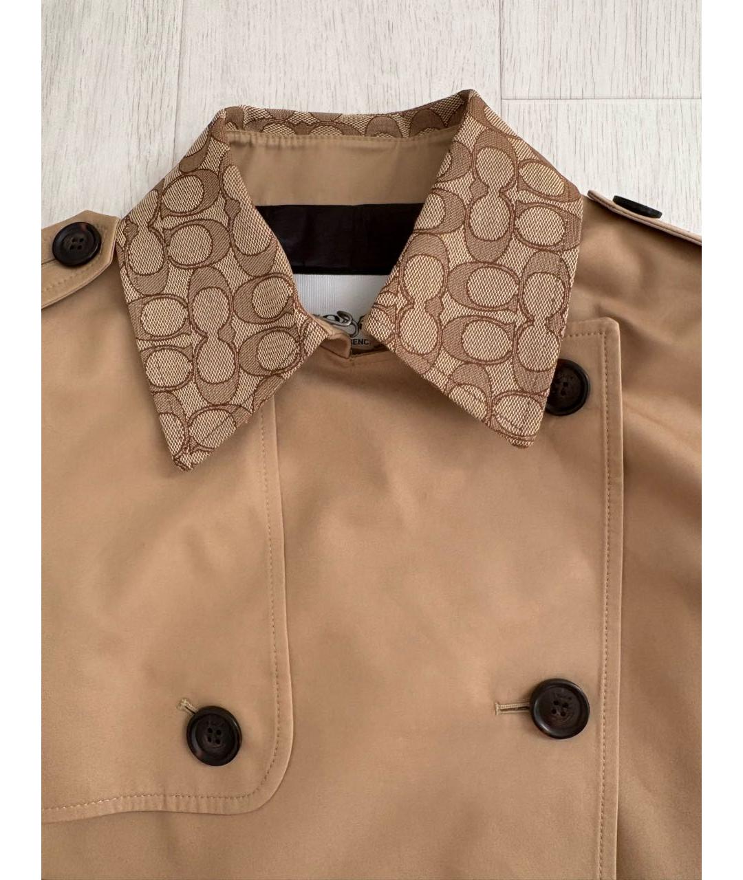 COACH Бежевый хлопковый тренч/плащ, фото 3