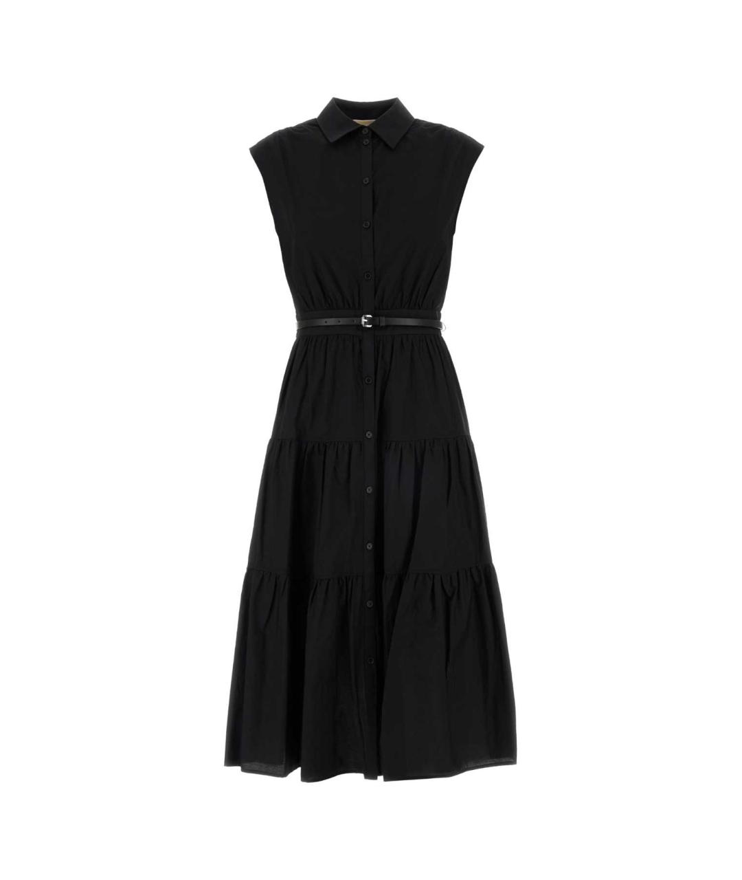 MICHAEL KORS Черное хлопковое повседневное платье, фото 1