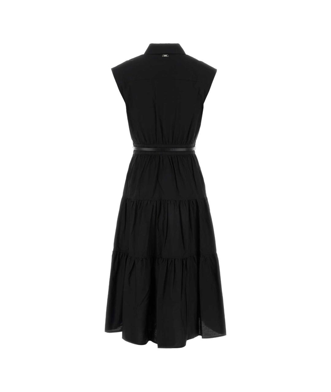 MICHAEL KORS Черное хлопковое повседневное платье, фото 2