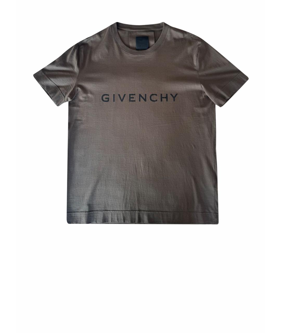 GIVENCHY Антрацитовая хлопковая футболка, фото 1