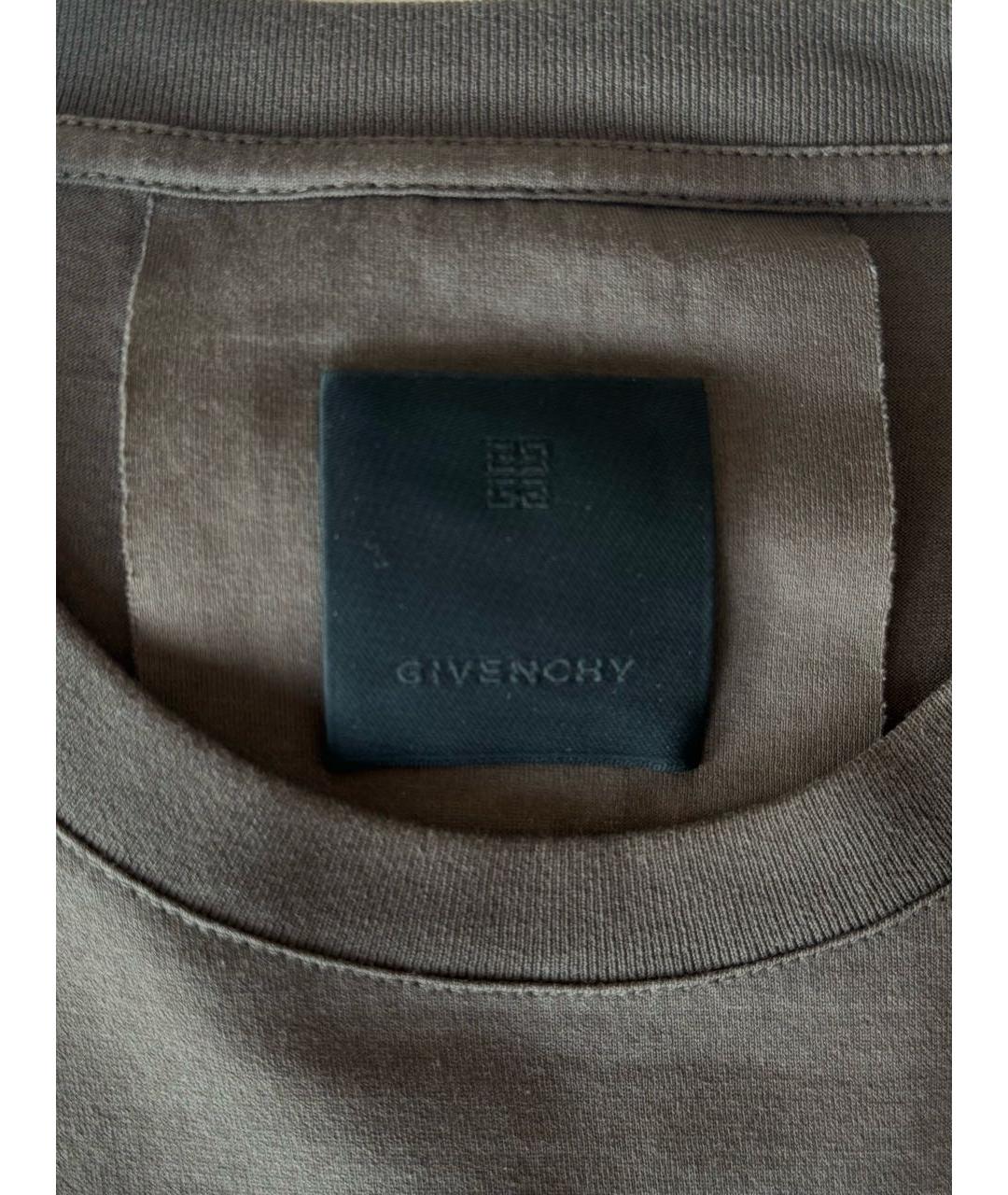 GIVENCHY Антрацитовая хлопковая футболка, фото 3