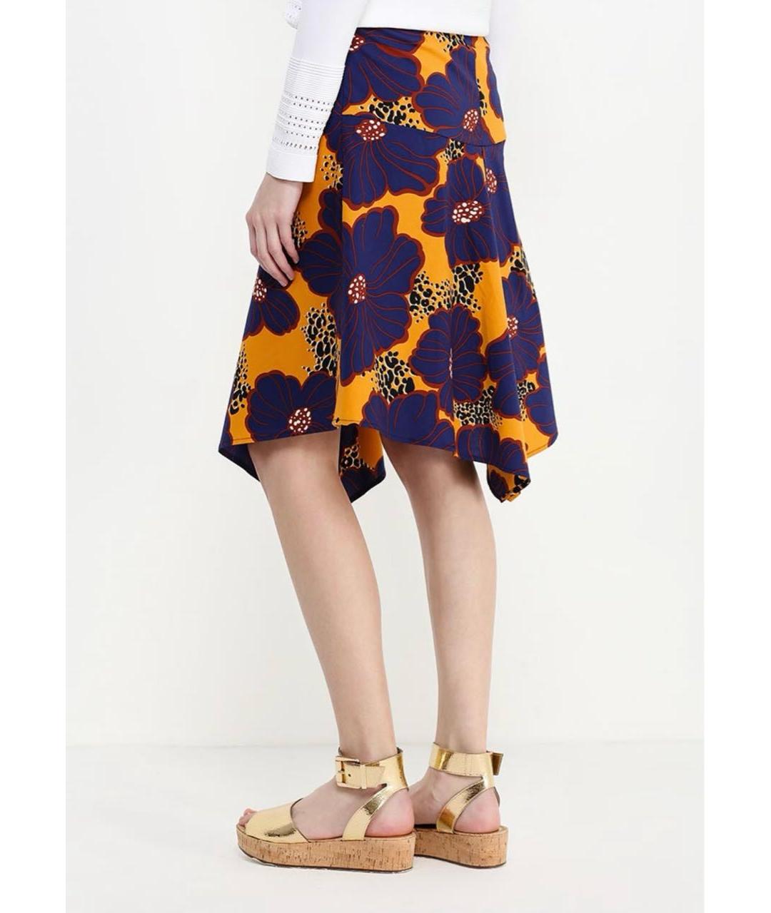 LIU JO Мульти хлопковая юбка миди, фото 3