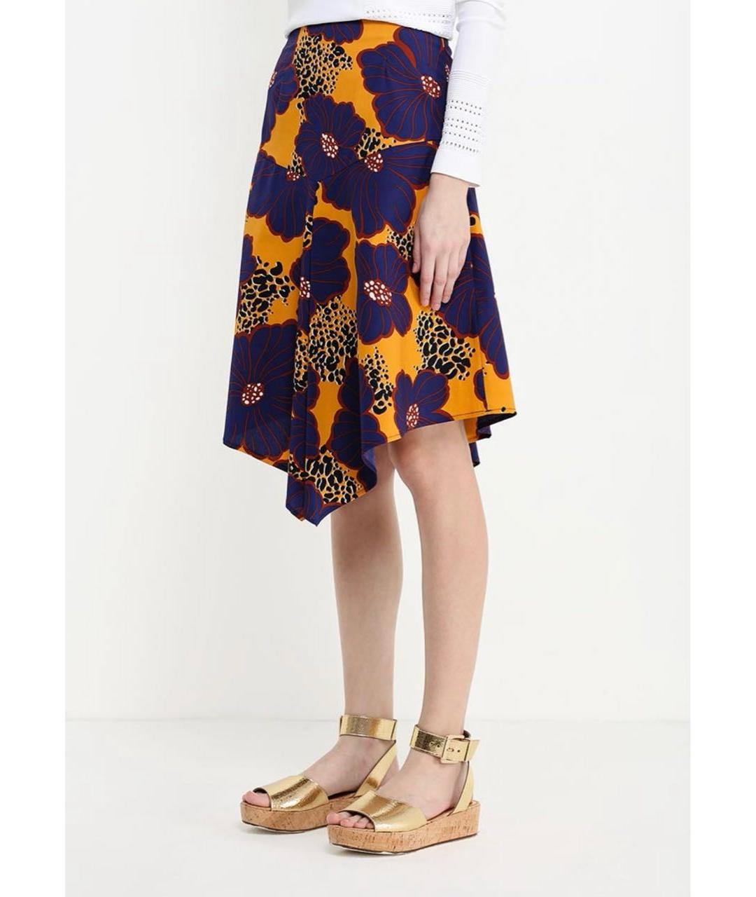 LIU JO Мульти хлопковая юбка миди, фото 2