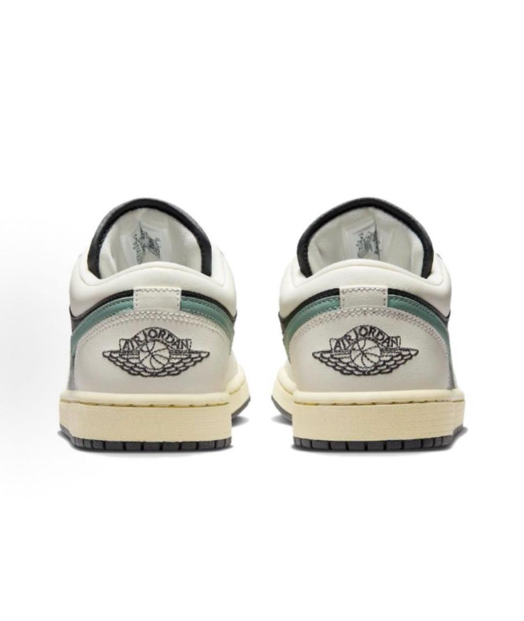 JORDAN Хаки кожаные низкие кроссовки / кеды, фото 4