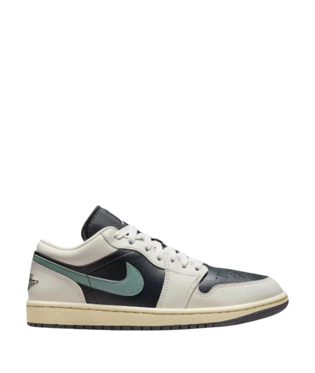 JORDAN Хаки кожаные низкие кроссовки / кеды, фото 1