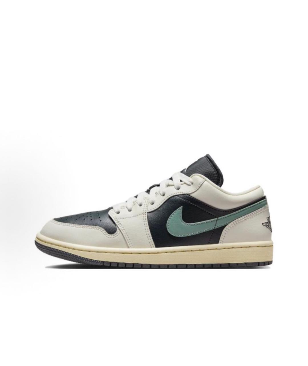 JORDAN Хаки кожаные низкие кроссовки / кеды, фото 5