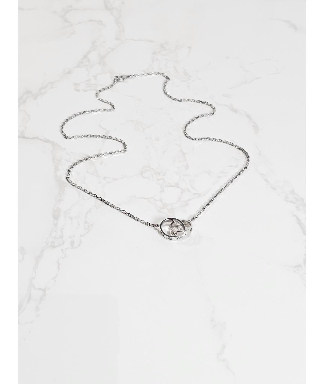 CARTIER Серебряное колье из белого золота, фото 3