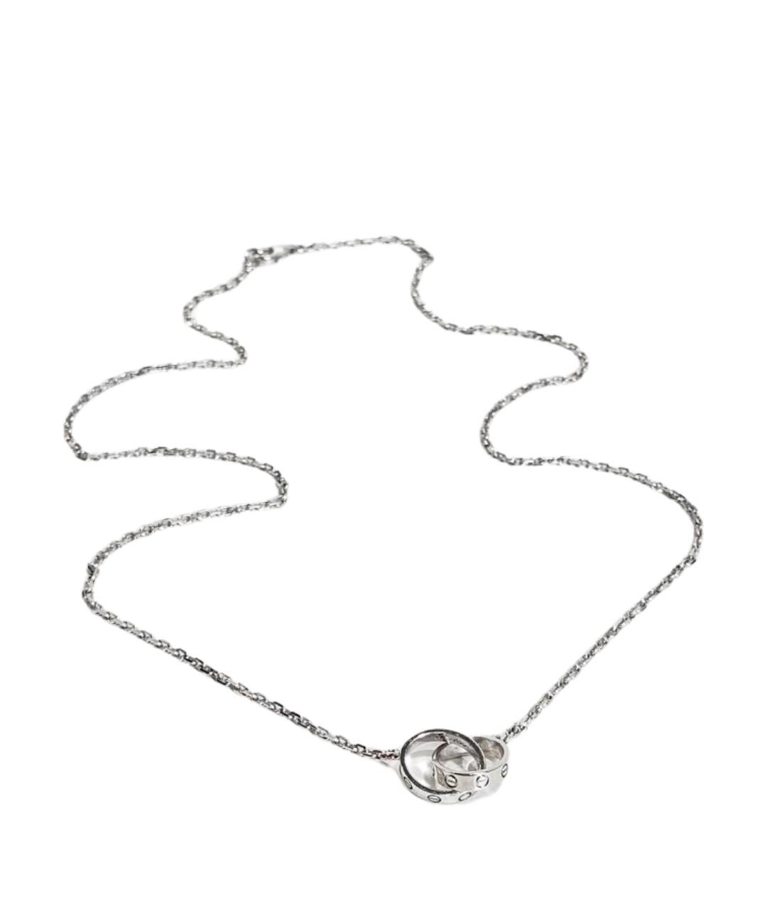 CARTIER Серебряное колье из белого золота, фото 1