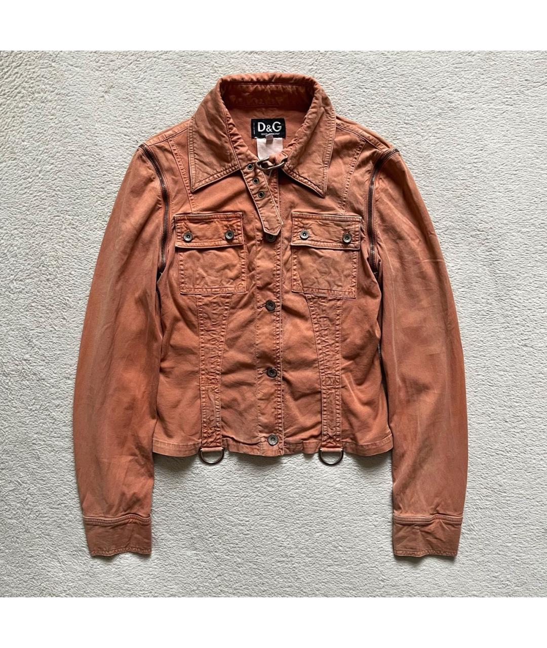 DOLCE&GABBANA Коралловая хлопковая куртка, фото 8