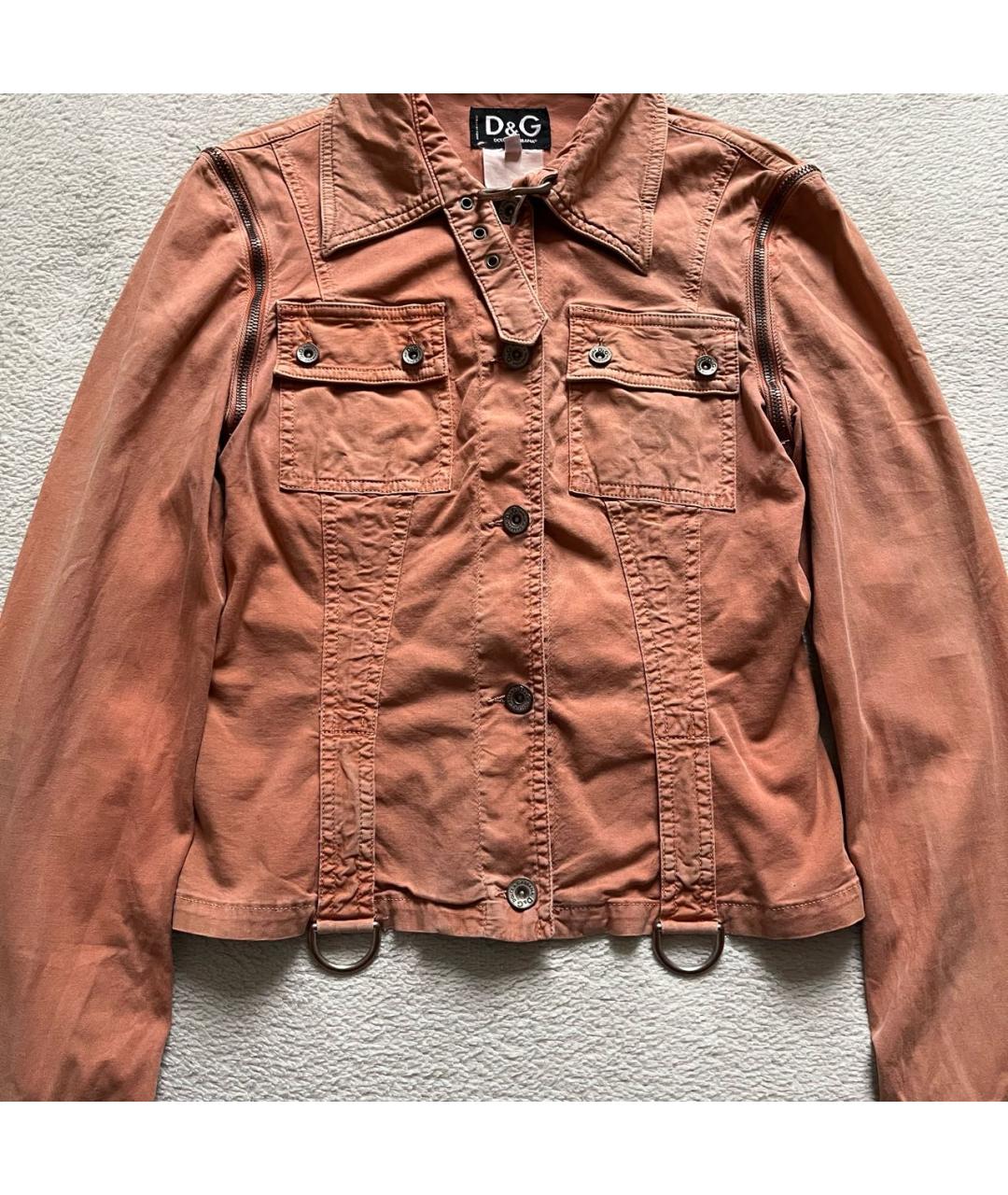 DOLCE&GABBANA Коралловая хлопковая куртка, фото 4