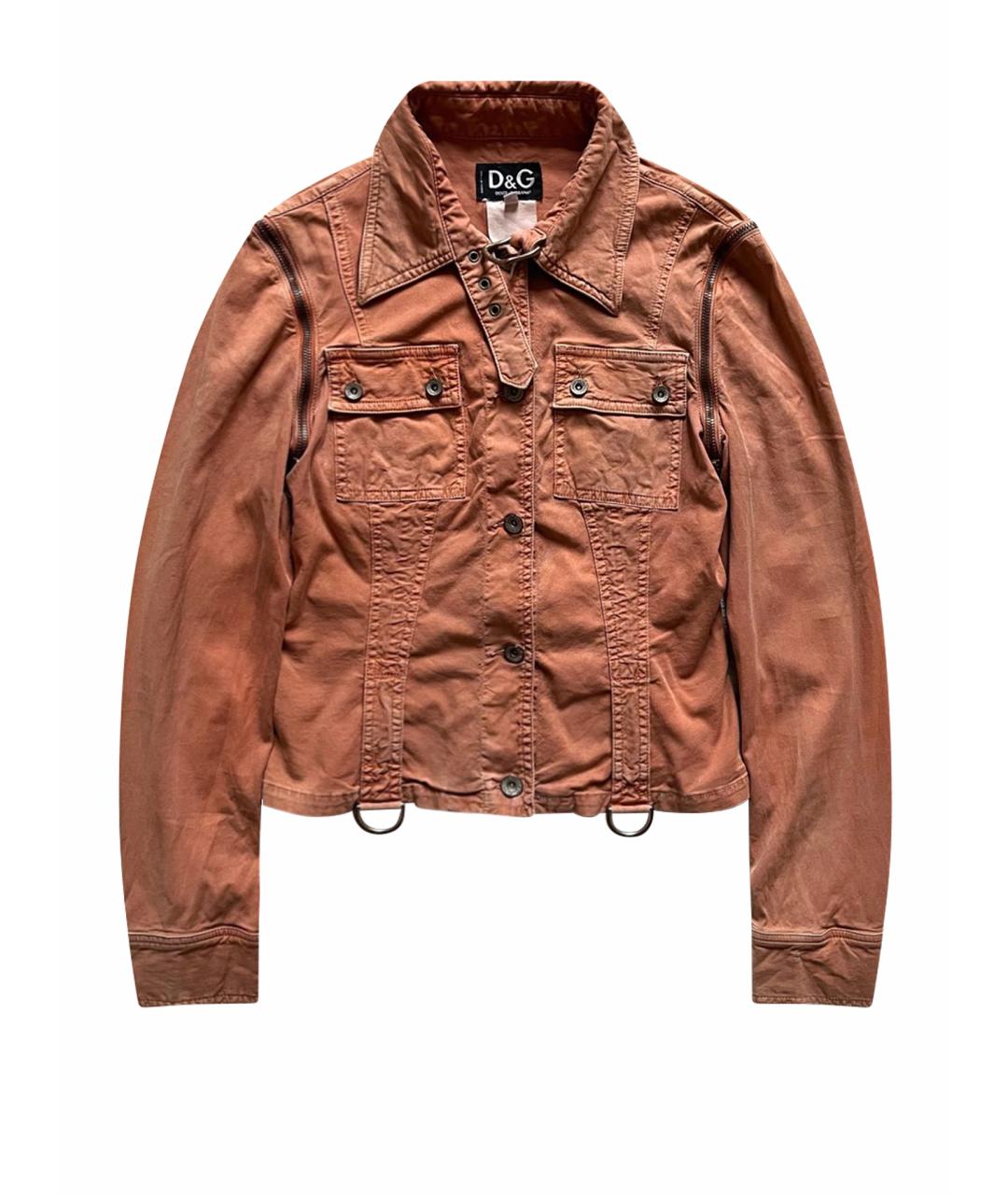 DOLCE&GABBANA Коралловая хлопковая куртка, фото 1