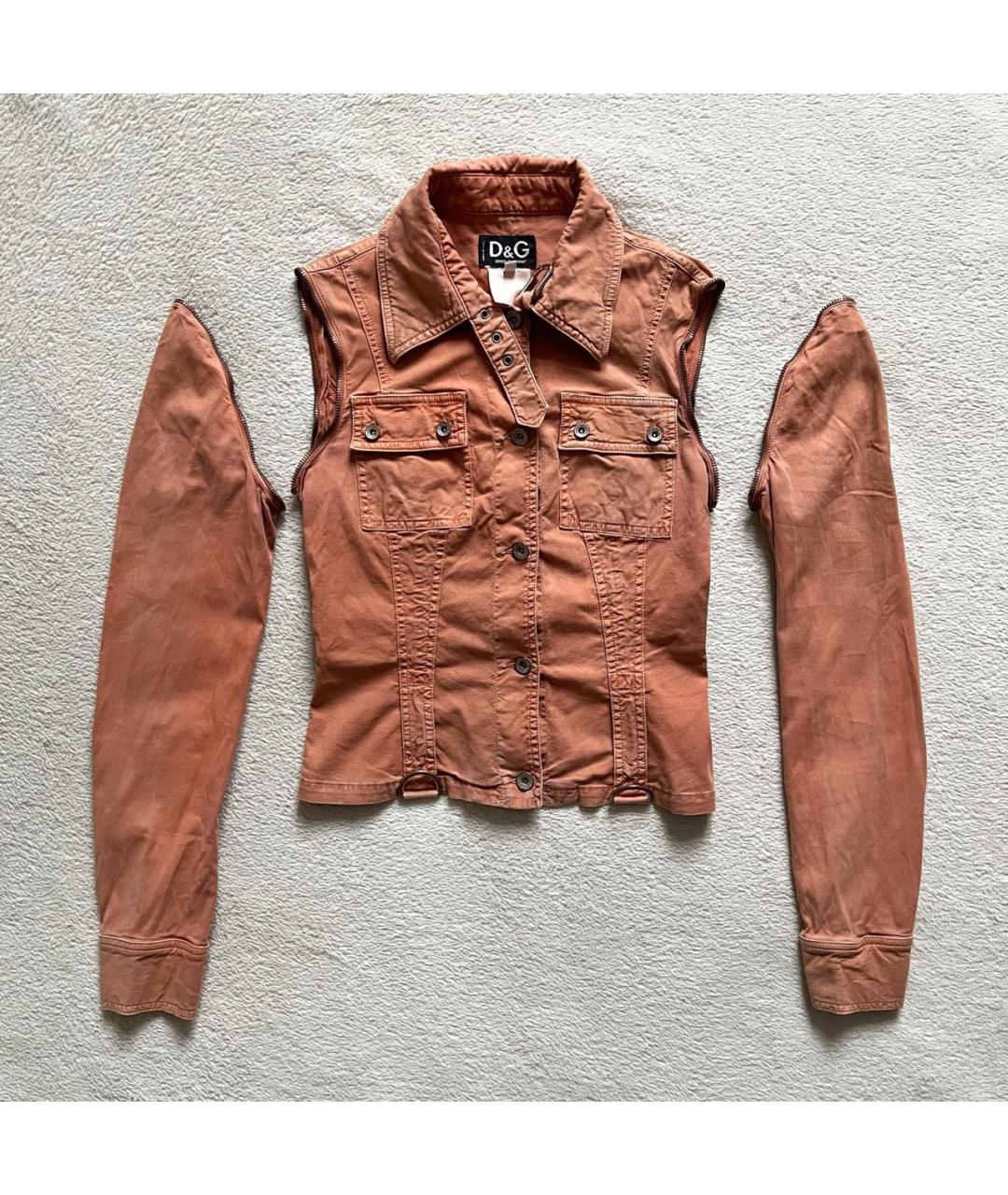 DOLCE&GABBANA Коралловая хлопковая куртка, фото 2