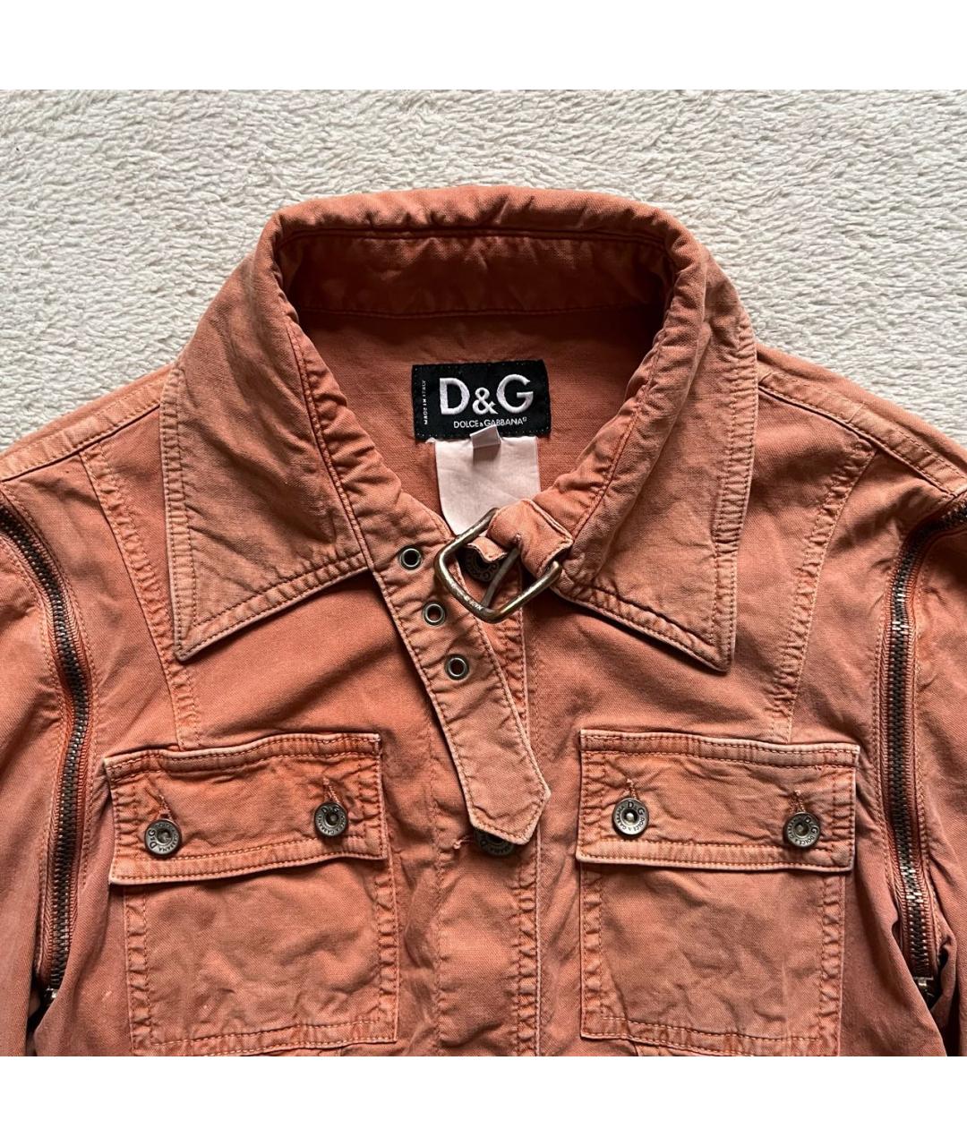 DOLCE&GABBANA Коралловая хлопковая куртка, фото 3