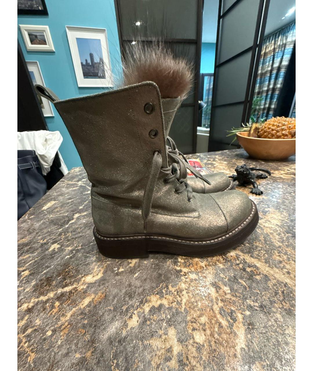 BRUNELLO CUCINELLI Кожаные ботинки, фото 7