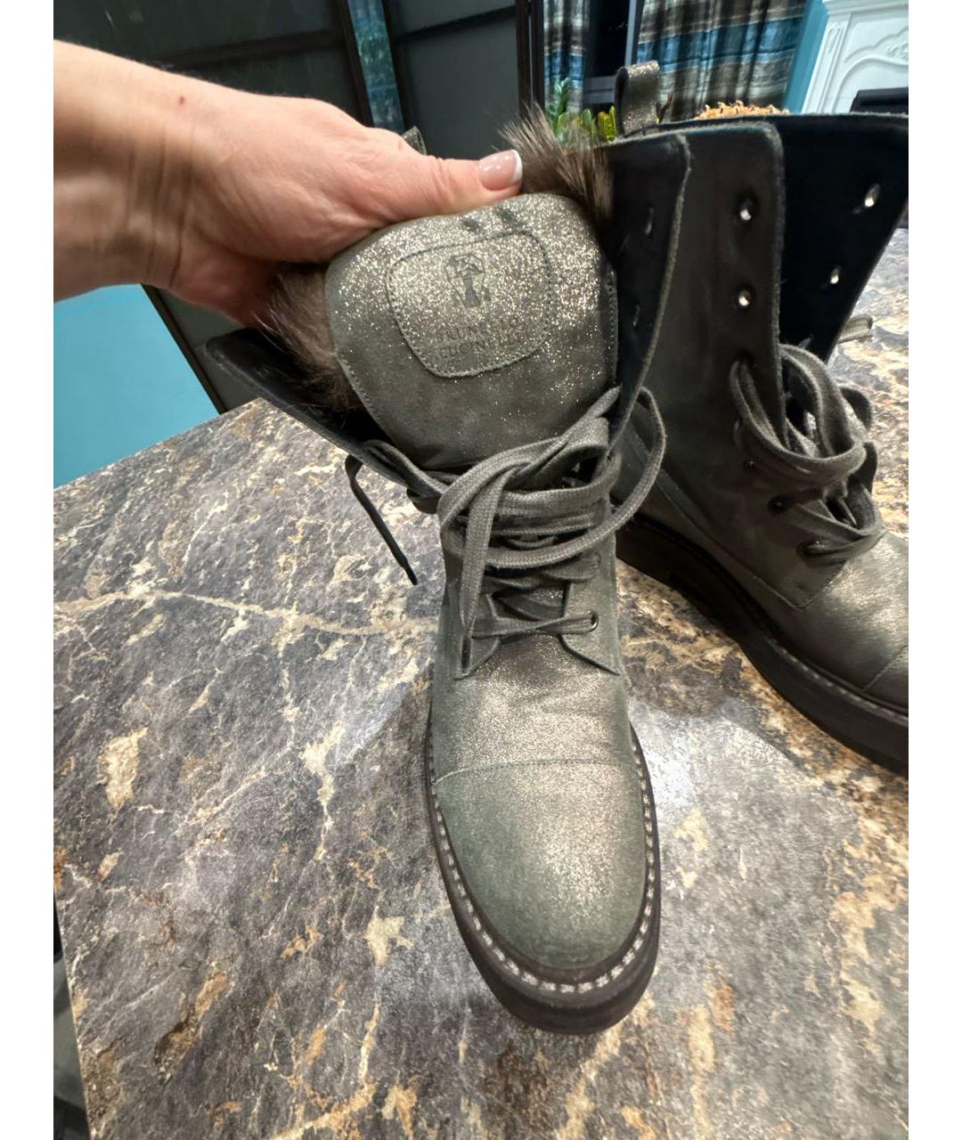 BRUNELLO CUCINELLI Кожаные ботинки, фото 5