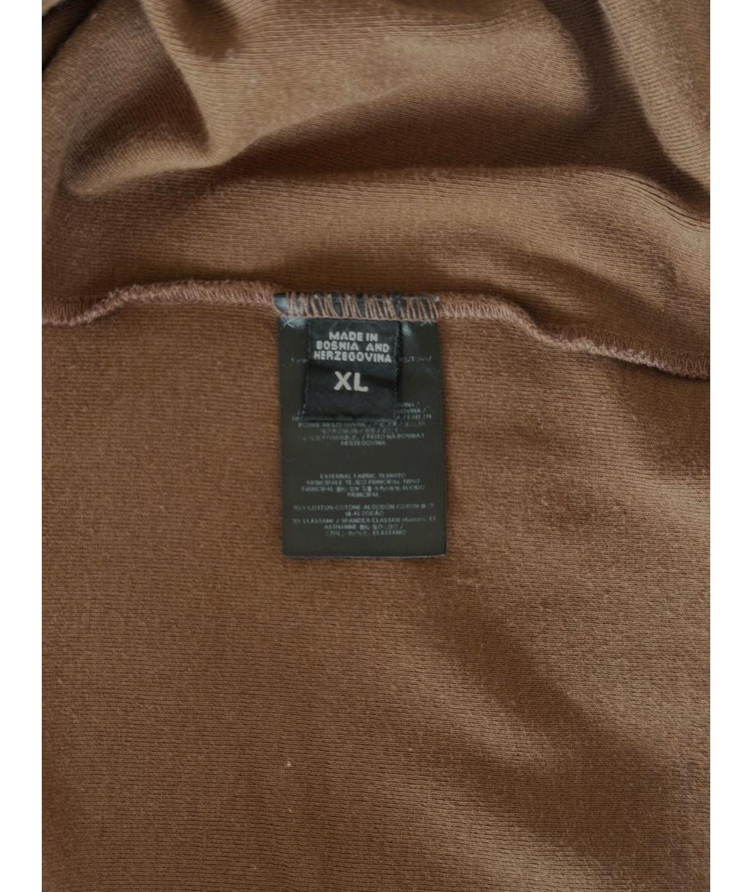 TOM FORD Коричневая хлопко-эластановая футболка, фото 4