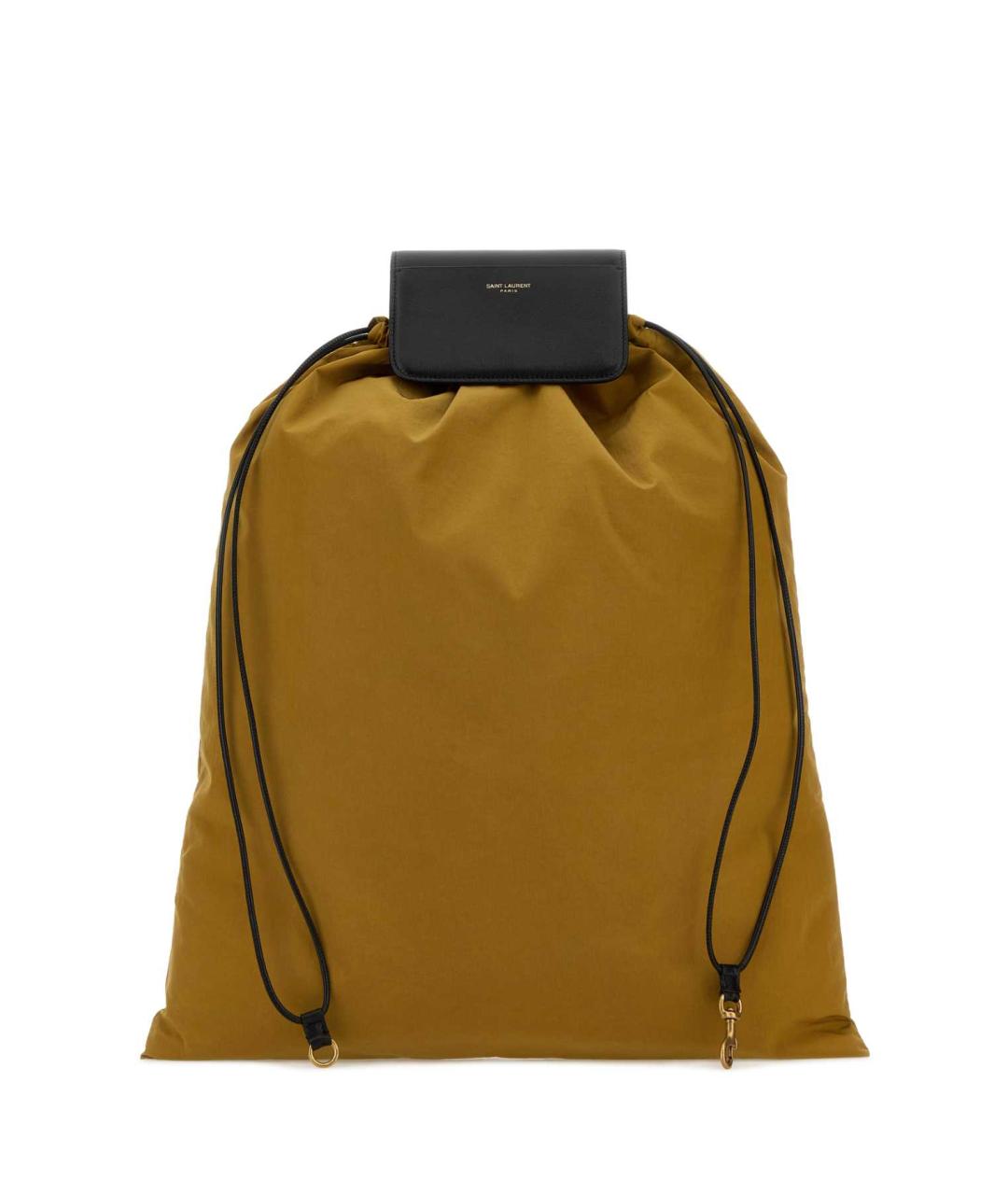 SAINT LAURENT Бежевая тканевая сумка на плечо, фото 1