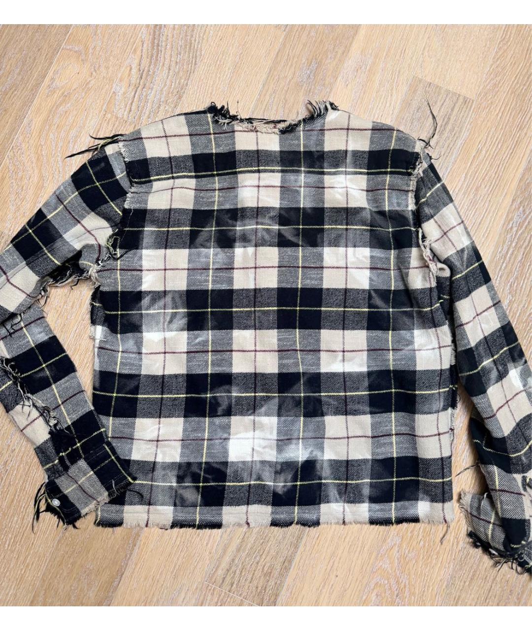 R13 Серая хлопковая рубашка, фото 5