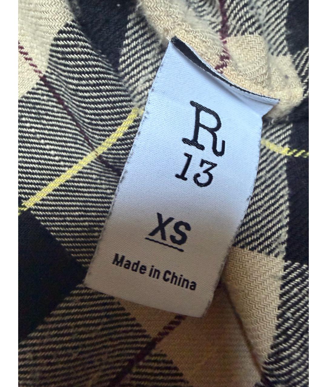 R13 Серая хлопковая рубашка, фото 6