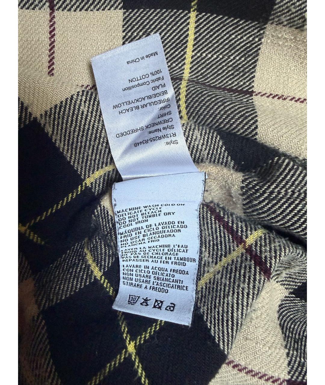 R13 Серая хлопковая рубашка, фото 7