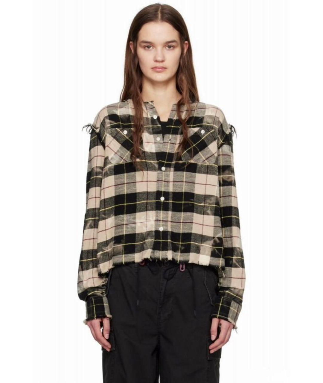 R13 Серая хлопковая рубашка, фото 8