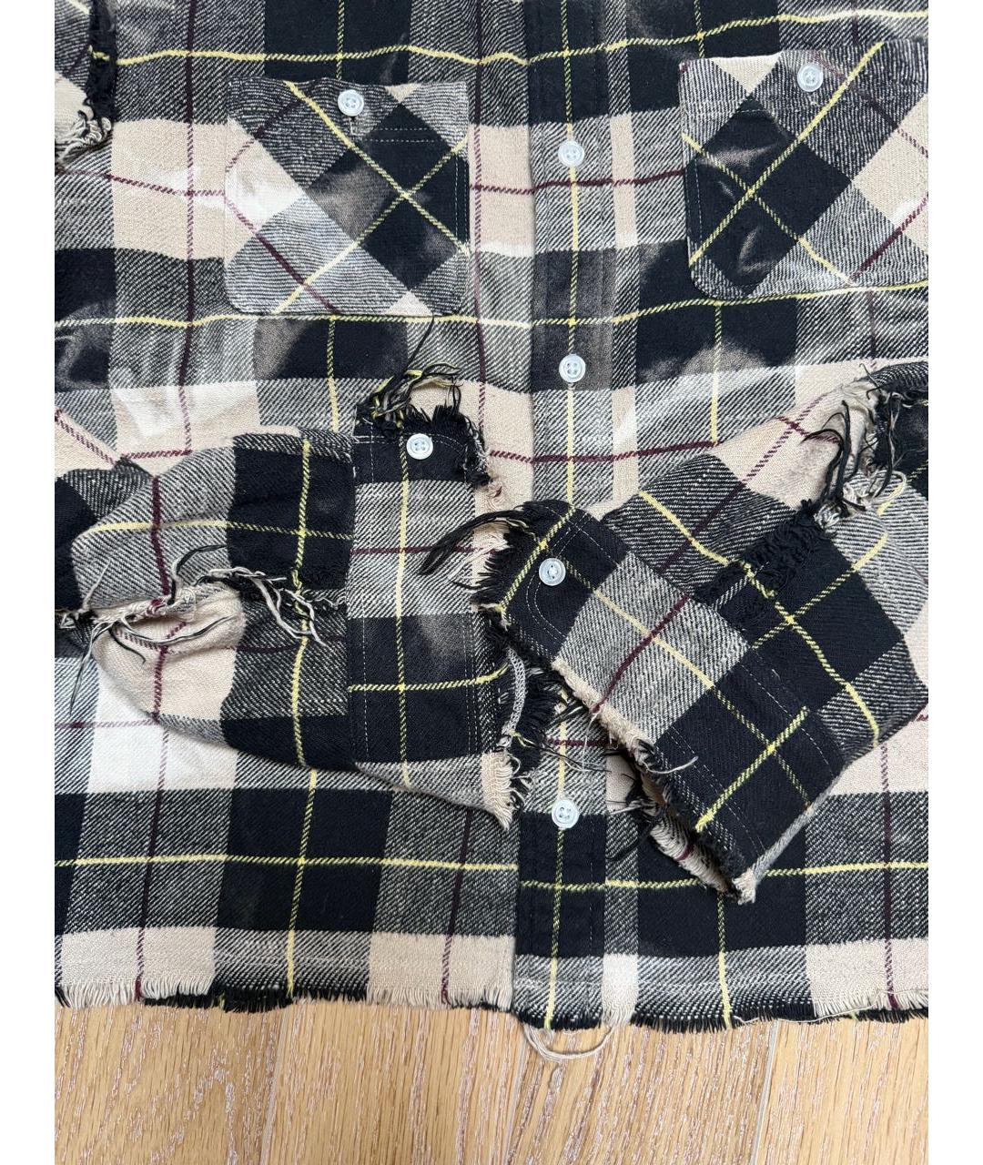 R13 Серая хлопковая рубашка, фото 4