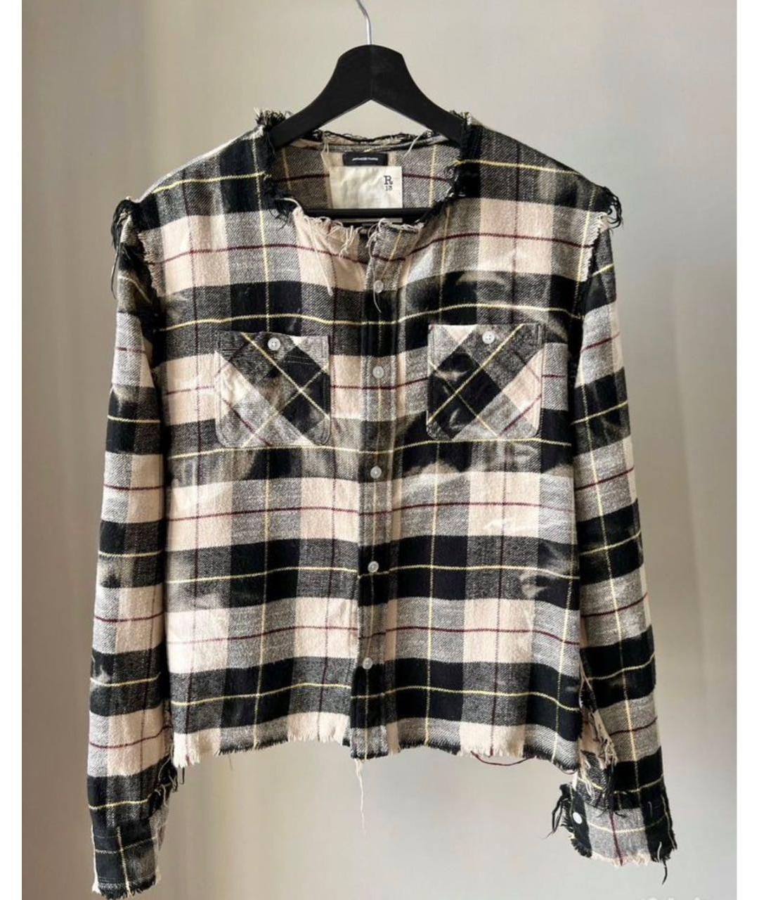 R13 Серая хлопковая рубашка, фото 2