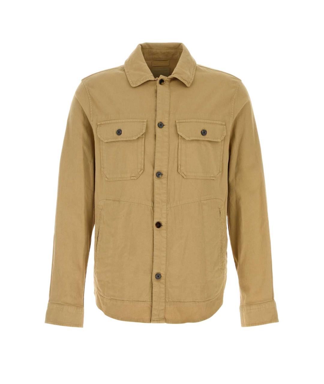 WOOLRICH Бежевая хлопковая кэжуал рубашка, фото 1