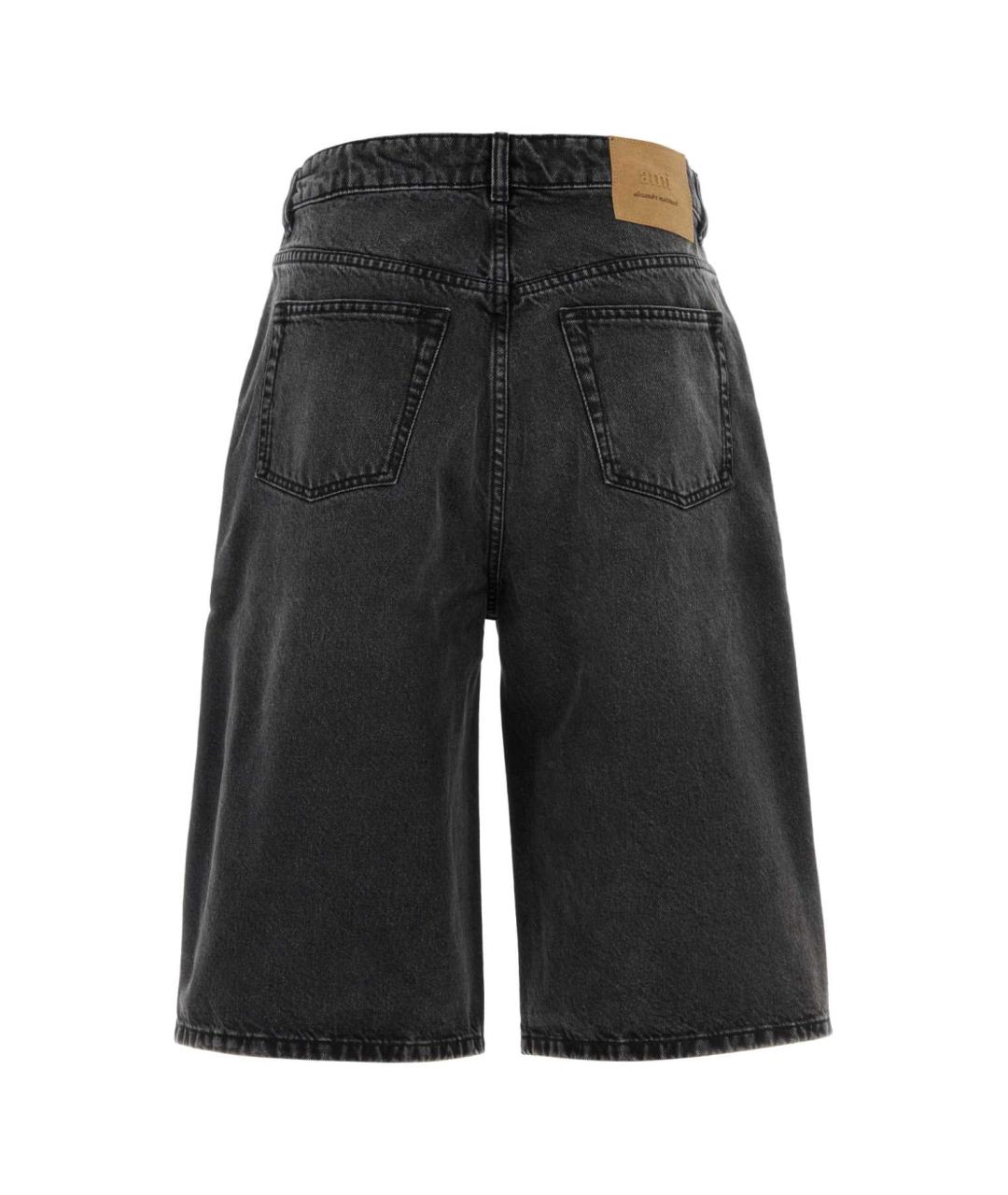 Ami Paris Черные хлопковые шорты, фото 2
