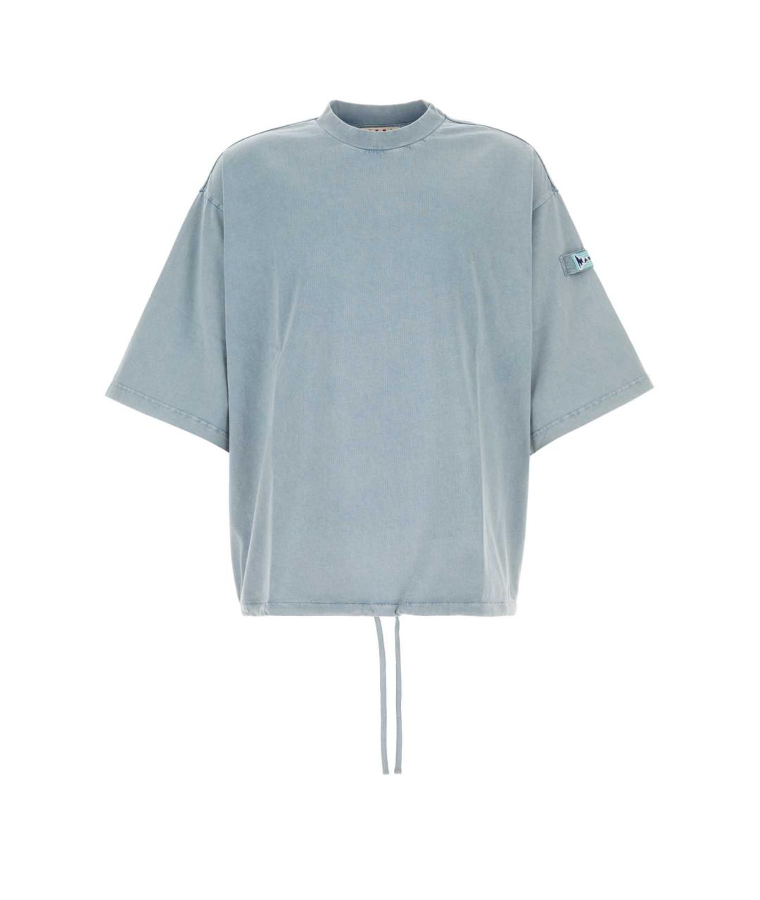 MARNI Голубая хлопковая футболка, фото 1