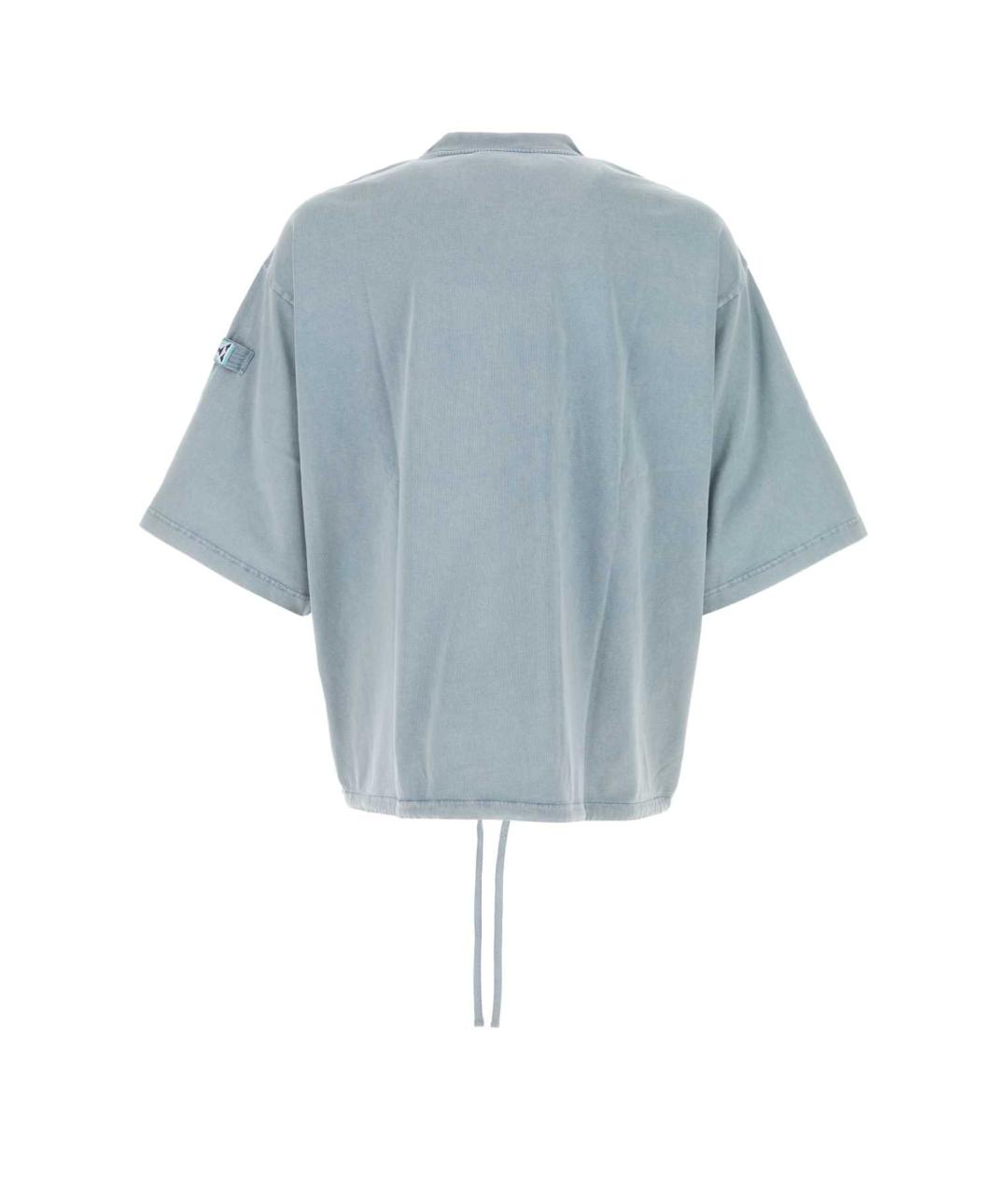 MARNI Голубая хлопковая футболка, фото 2