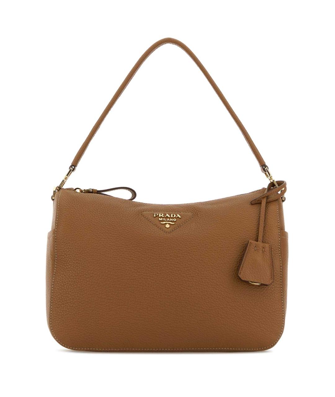 PRADA Бежевая кожаная сумка через плечо, фото 1