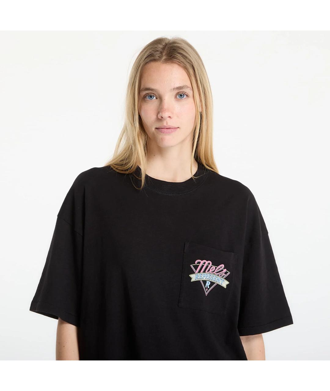 REPRESENT Черная хлопковая футболка, фото 3