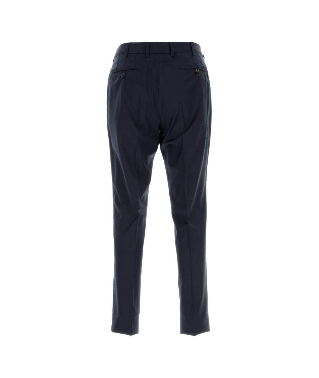 BRIONI Синие шерстяные повседневные брюки, фото 2