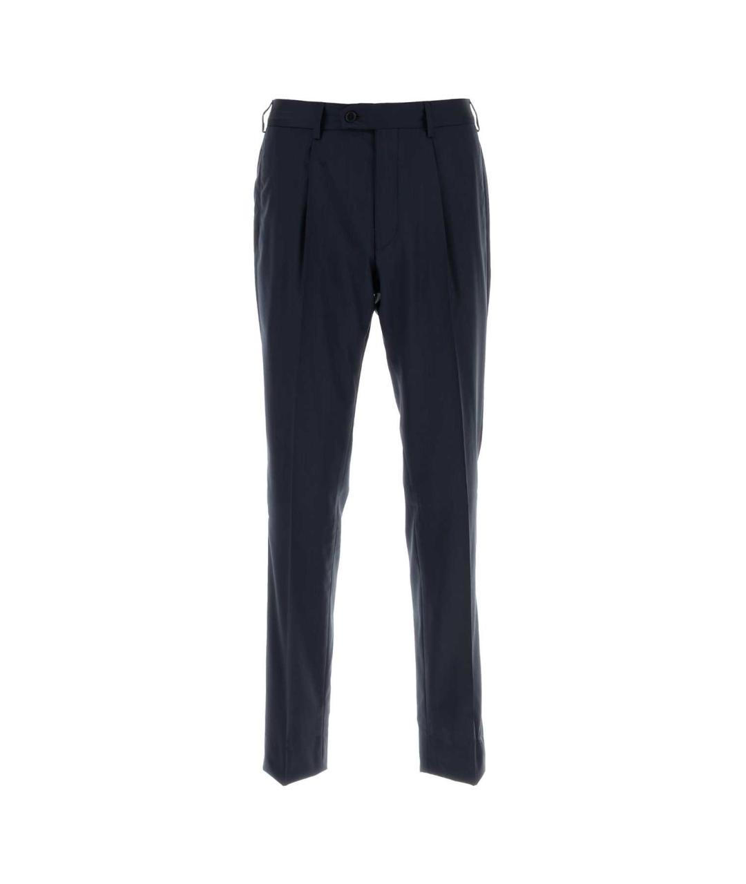 BRIONI Синие шерстяные повседневные брюки, фото 1