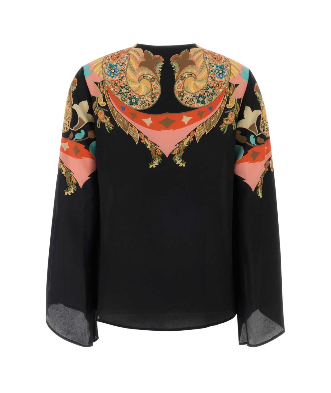 ETRO Черная шелковая блузы, фото 2